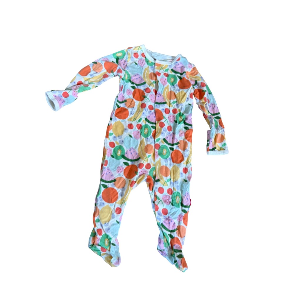 Magnetic Me Fruit Print Footie Pajama 0-3 Months Modal Magnetic Closure Sleeper